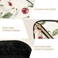 thumbnail image 5 of FORMRS Makeup Bag Travel Cosmetic Organizer for Women Fold Flat Zipper Pouch with Handle, Beige Cherry, 5 of 8