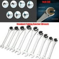 thumbnail image 4 of Standard Tubing Ratchet Open-End Wrench 72 Gears Repair Spanners Y2N6, 4 of 6