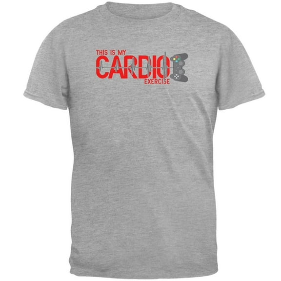 My Cardio Exercise Game Controller Heartbeat Mens Soft T Shirt Heather LG