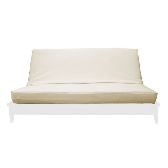 Premium Cotton/Polyester Futon Cover by Prestige Furnishings - Solid Collection - Solid Natural - King Size (78" x 80")