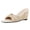 Apricot, variant on Wedge Sandals for Women, Chunky Heel Summer Sandals Braided Mules Square Open Toe Block High Heel Shoes for Dressy Beach Evening