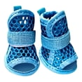 thumbnail image 2 of Breathable Mesh Summer Dog Boots, Non-Slip Paw Protector Shoes for Hot Pavement & Beach Walking, for Small Medium Dogs, Blue, 2 of 7