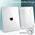 thumbnail image 5 of HOMEYA 2023 MacBook Air 15 inch Case M2 A2941 Plastic Hard Shell Case & Keyboard Cover & Screen Protector for Apple Mac Air 15 with Touch ID, Crystal Clear, 5 of 8