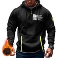 thumbnail image 1 of Styesk Sweatshirts for Men Men's Spring And Fall Printed Hooded Sweatshirt Zipper Multi-Pocket Pullover Sweatshirt, 1 of 4