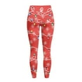 thumbnail image 6 of Renewold Light String Snowflake Red Yoga Pants with Pockets for Women High Waisted Workout Yoga Pants Tummy Control Buttery Soft Compression Pants Sportswear Non See-Through, XS, 6 of 8