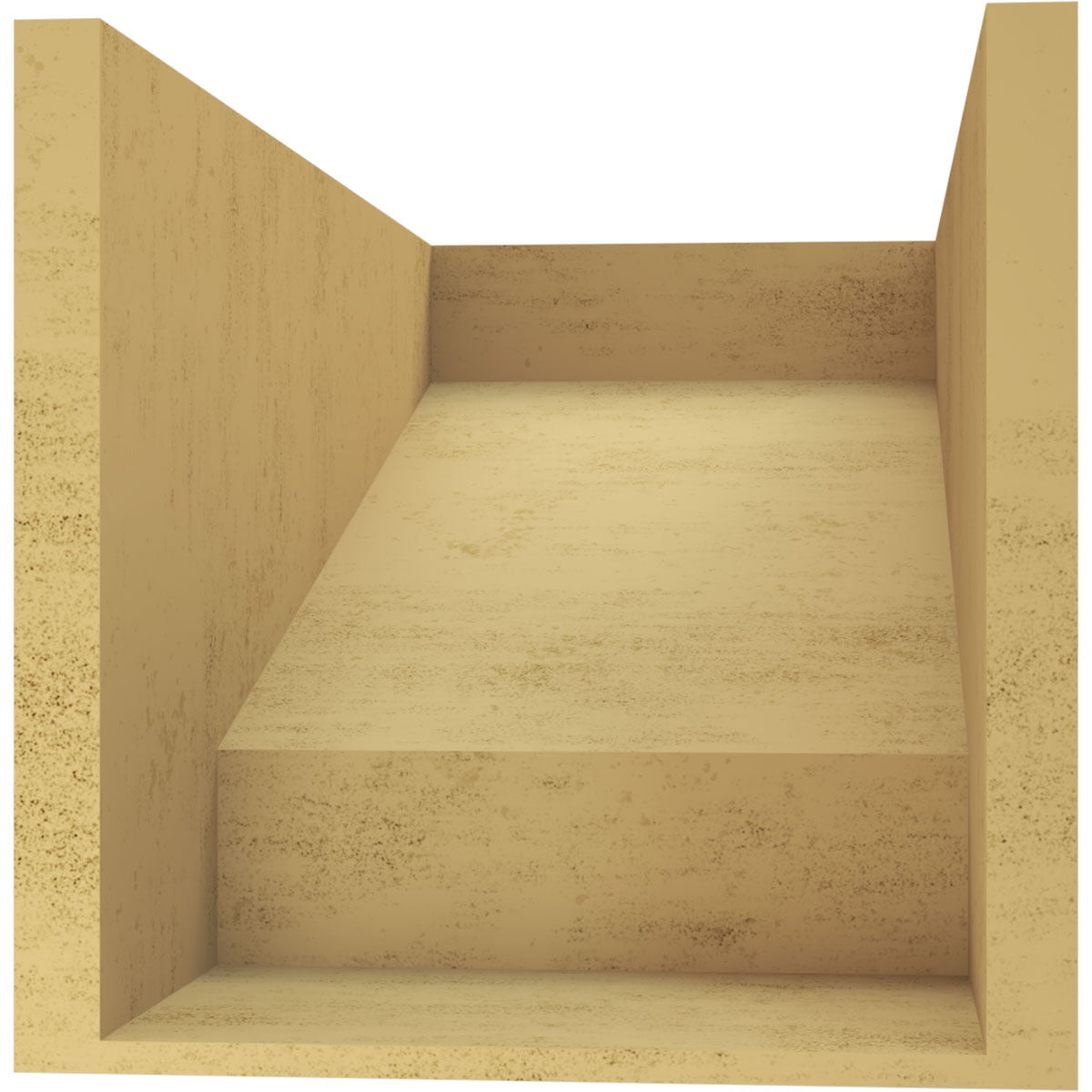 12"W x 24"D x 12"H Wide Clemmons Rough Cedar Woodgrain TimberThane Corbel, Primed Tan