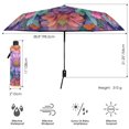 thumbnail image 3 of FORMRS Travel Umbrella Folding Auto Open Close Windproof Rain UV Protection, Light Purple Flowers, 3 of 8