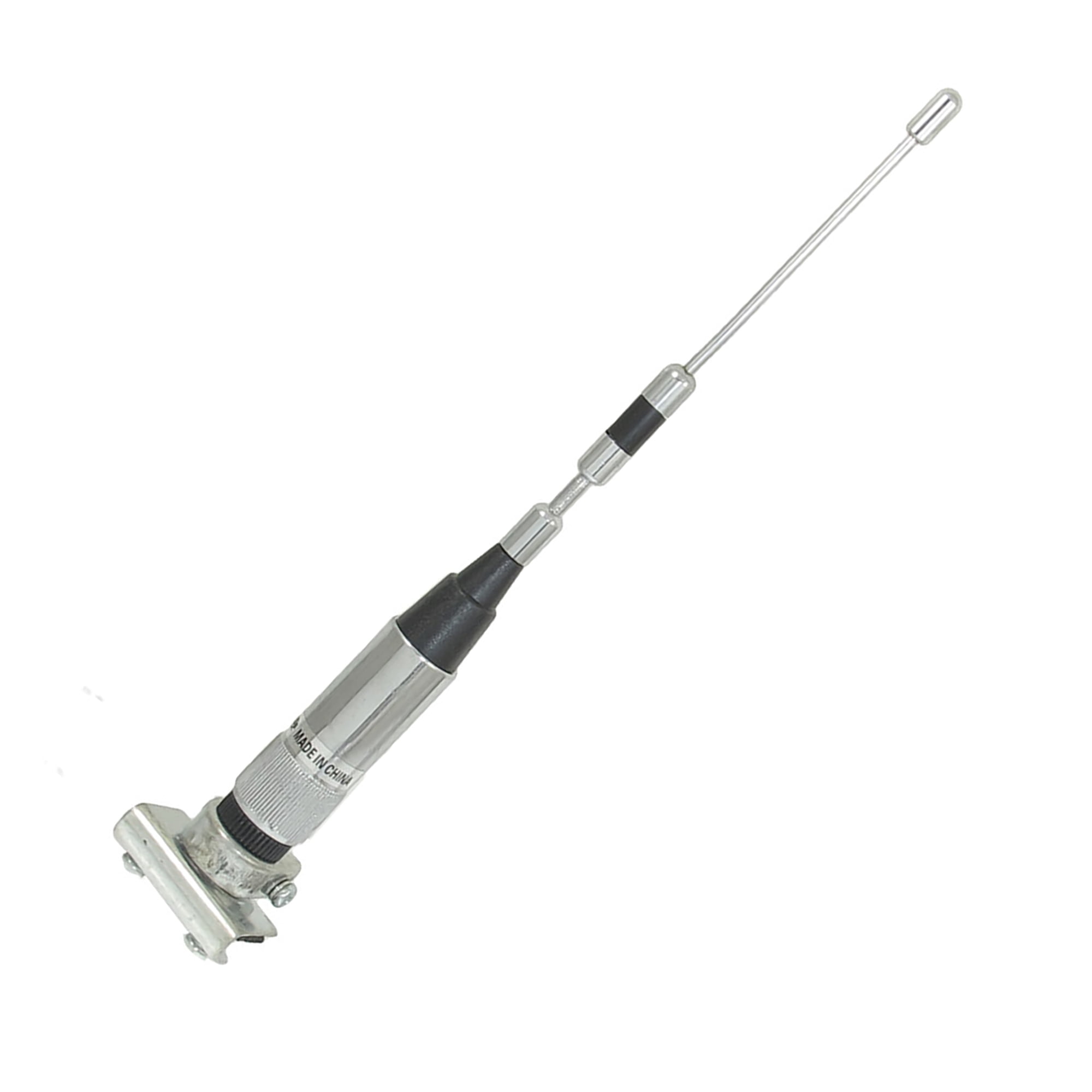 Unique Bargains Metal Clip Base Dummy Antenna, Black Silver 9.8"