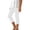 White, variant on LiuXxxx Women's High Waist Rhinestone Capri Leggings Slim Fit Summer Sky Blue L