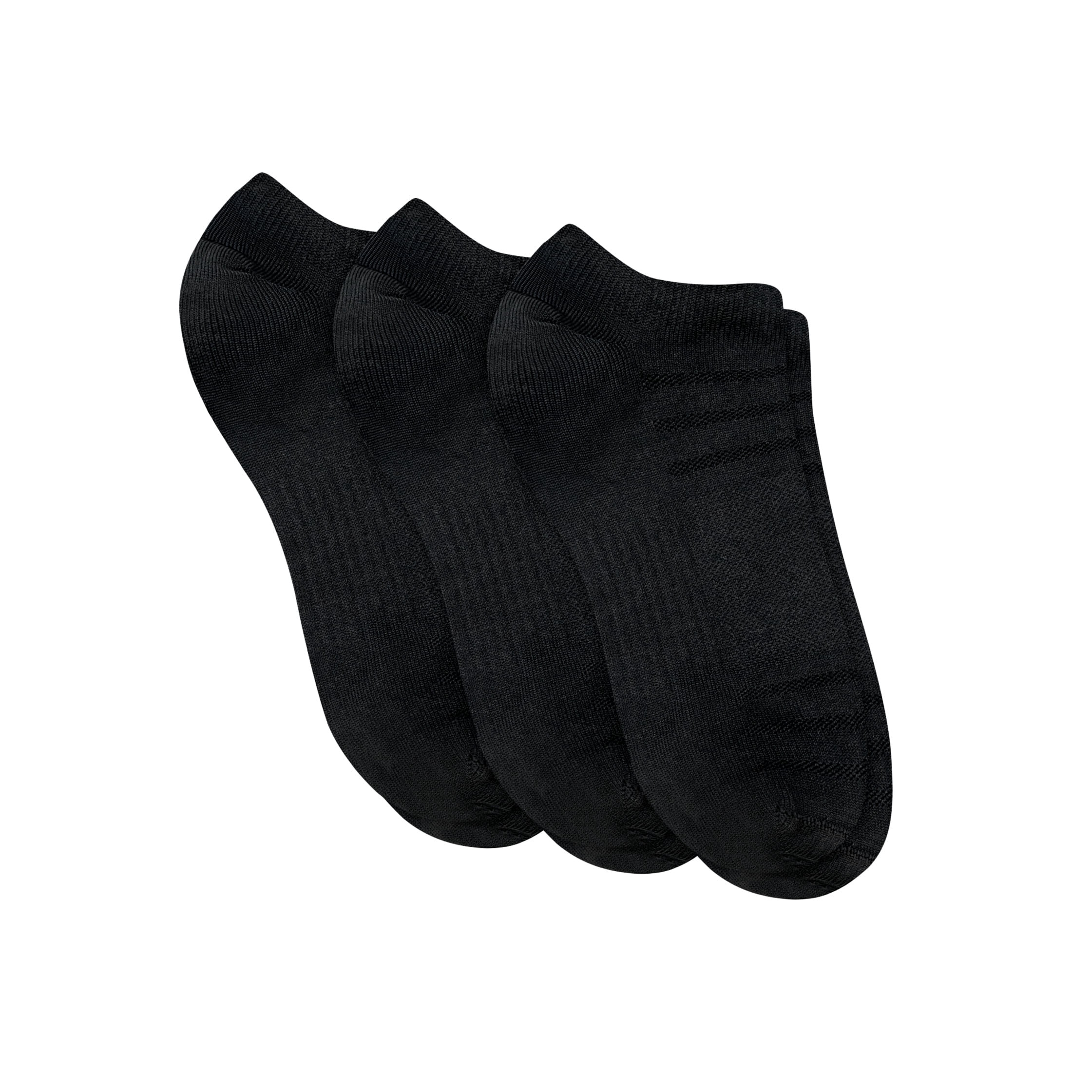 Hanes Mens No-Show Socks Value Pack, 3-Pack, Moves X-Temp 360-Degree Stretch Socks for Men