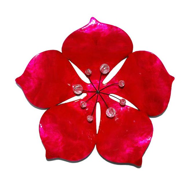 Eangee Home Design esh162 Wall Flower Metal Decor Pink