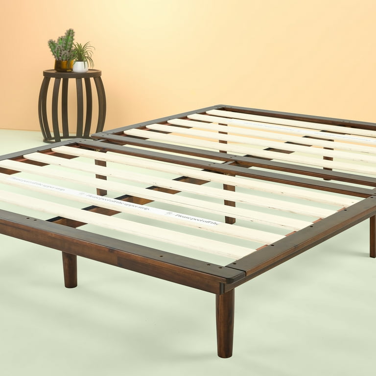 Zinus Queen Size Wood Platform Bed Frame Bobbie 10 No Box Spring Needed