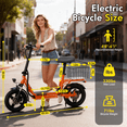 thumbnail image 4 of Bodywel Electric Scooters for Adults with Seat and Basket, Peak 750W Motor, 48V 13Ah Battery 25Miles, 35°Uphill 14" Tire, Commuting Electric Scooter, 4 of 9