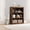 Retro color; 39.9"H x 31.4"W x 12.2"D, variant on CazToi 3-Tier Bookshelf Farmhouse Bookcase Colonial Moulding 39.9"H x 31.4"W x 12.2"D
