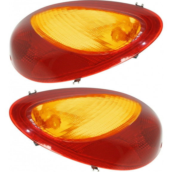 For 2001-2005 Chrysler PT Cruiser Tail Light Driver and Passenger Side Bulbs Included CAPA Certified CH2800145, CH2801145 - Replaces 5288743AG, 5288742AG