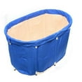 thumbnail image 6 of NSHIZWAL Folding Bathtub, Blue, PVC, 29.5"x25.6", 200L Freestanding Ice Bathtub, 6 of 14