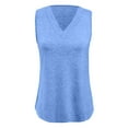 thumbnail image 1 of Tween Girls V-Neck Tank Tops Solid Basic Wear Sleeveless Casual Summer Tees 5-15Y, 1 of 4