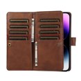 thumbnail image 7 of Compatible with iPhone 15 Pro Max Wallet Case with Credit Card Holder, Flip Folio Book PU Leather Vintage Phone Case Shockproof Multifunctional Cover Women Men for iPhone 15 Pro Max, Coffee, 7 of 7