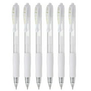 Angle View: Pilot G2 Retractable Pastel Gel Ink Rollerball Pens, Fine Point 0.7mm, White, 6 Count