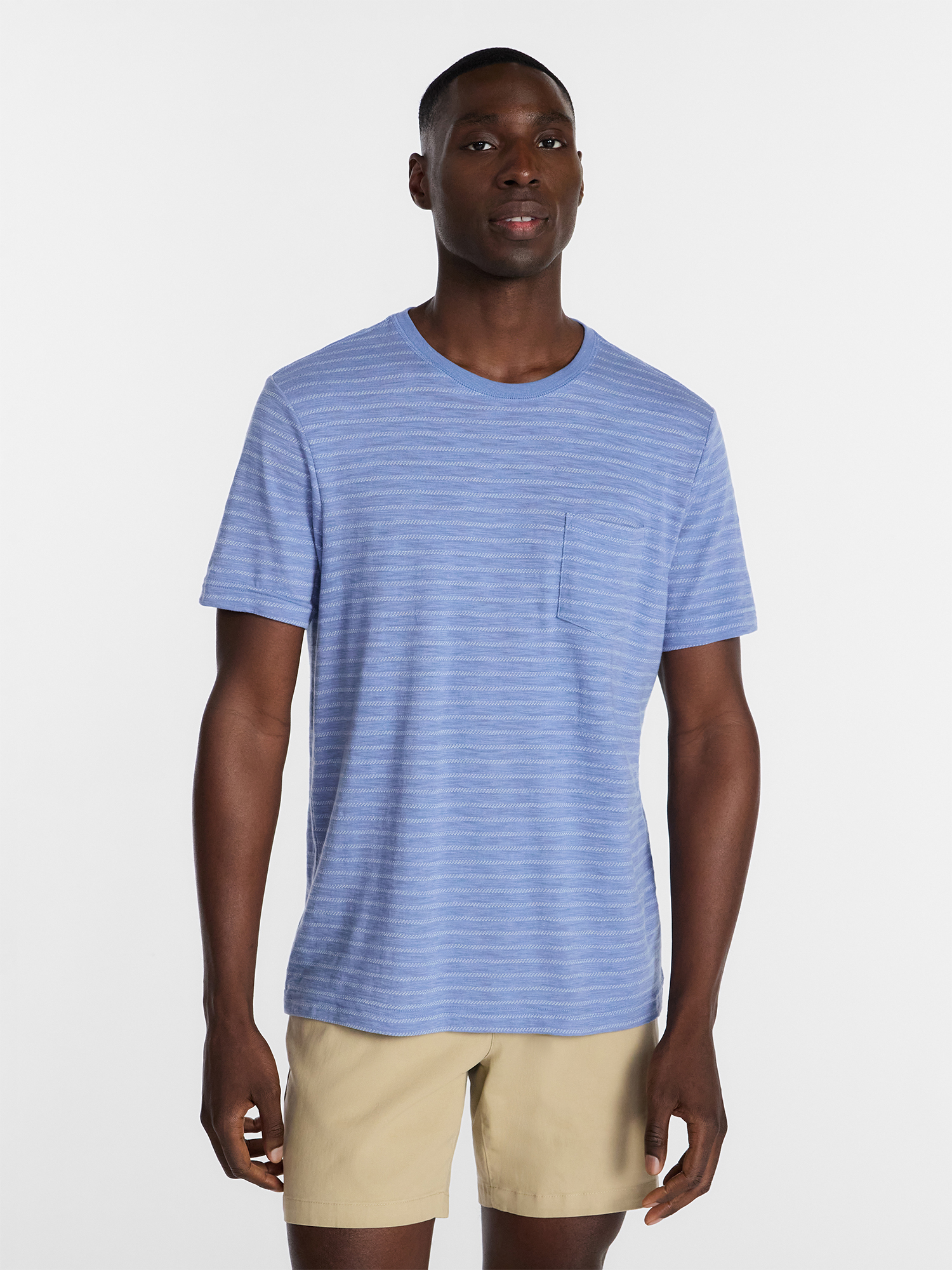 George Men's & Big Mens Classic Fit Striped Short Sleeve Crewneck T-Shirt, Sizes S-5XL