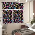 thumbnail image 6 of Dog Paw Print Valance Curtains Set for Windows Kitchen Valances Window Treatments for Kitchen Bathroom Bedroom Home Decor Curtain Luxury European Style Valance, 6 of 6