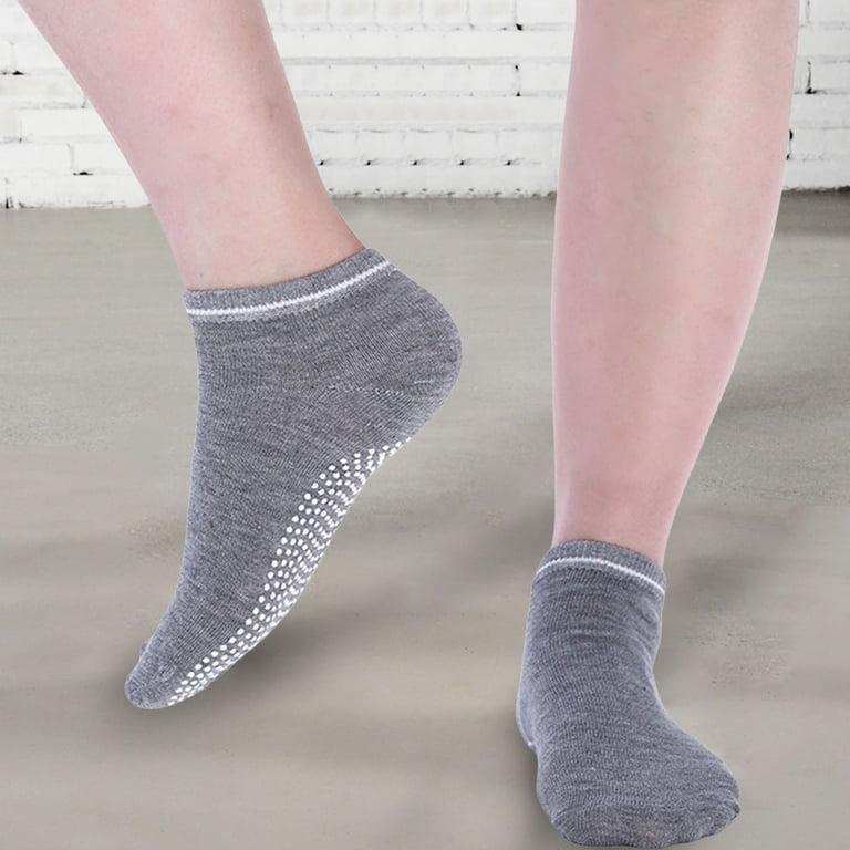 D GROEE 1 Pair Unisex Non Slip No Skid Socks with Grips Polyester Thin Socks Yoga Socks For Hospital Yoga Pilates Barre Grippy Ankle Sock