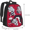 thumbnail image 2 of Helluva Boss Backpack,3d Print Laptop Backpack Lightweight Casual Daypack Bookbag 16.5 In, 17 Inch, 2 of 8