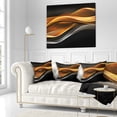 thumbnail image 3 of Designart Gold Silver Inward Lines - Abstract Throw Pillow - 18x18, 3 of 5