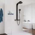 Thermostatic shower mixer with shelf SAMOA RAIN Matt Black