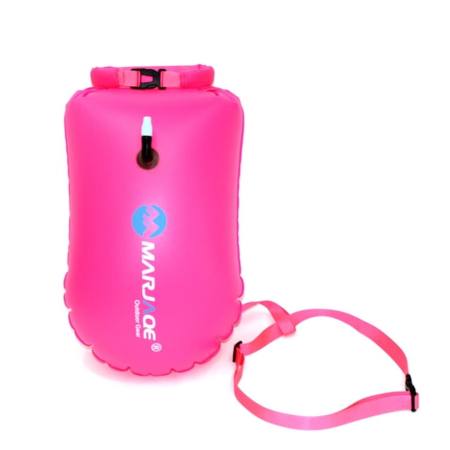 Greeniant Bolsa de natación inflable para nadar, boya impermeable, dispositivo para deportes acuáticos, bolsa de seguridad, equipo de herramientas, Deportes acuáticos Rosa roja Greeniant OD025899-03