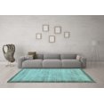 thumbnail image 3 of Ahgly Company Indoor Square Abstract Light Blue Modern Area Rugs, 7' Square, 3 of 4