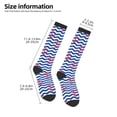 thumbnail image 2 of Naloa Nautical Anchors Thigh High Socks Extra Long Stretchy Sock Women Over Knee High Opaque Stocking Daily Wear, 2 of 6