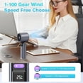 thumbnail image 6 of 2026 New High-Speed Handheld Ice Pack Fan with Digital Display, Turbo, Violent High Wind Power, Semiconductor Fan, 100-Speed Cooling Fan, with Lighting Function, Foldable Fan, Outdoor Travel Fan, 6 of 20