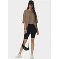 thumbnail image 5 of 3-pack Khaki Women's Plus Size T Shirts Oversized Tees Summer Half Sleeve Crew Neck Tunic Tops, 5 of 6