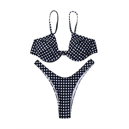 Luiryare Xz Women 2Pcs Push up Bikini Swimsuit Bra Bandage Beach Bathing Suit