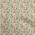 thumbnail image 1 of oneOone Georgette Viscose Light Yellow Fabric Florals Craft Projects Decor Fabric Printed By The Yard 42 Inch Wide, 1 of 4