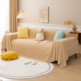 thumbnail image 6 of SIELUNO Plush Sofa Cover Towel,1 Piece Solid Color Loveseat Sofa Slipcover Throws Soft Thick Washable Universal Couch Cover Furniture Protector for Sectional Couch, 6 of 6
