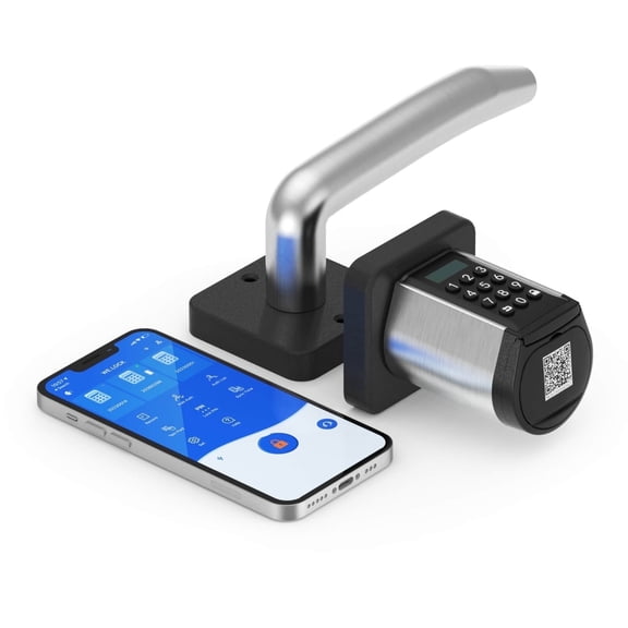 WELOCK Smart Door Knob with Keypad – 6-in-1 Keyless Entry WiFi Lock, Bluetooth App Control, Auto-Lock, IP44 Weatherproof for Front Door