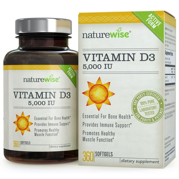 NatureWise Vitamin D3, 5000IU, 360 Ct