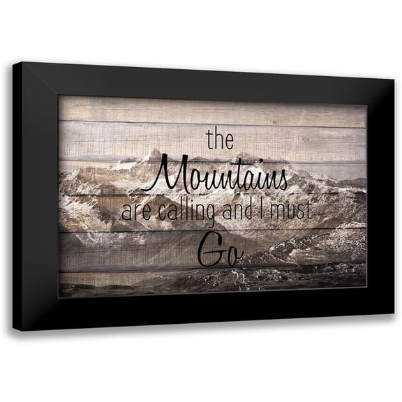 Kimberly, Allen 14x11 Black Modern Framed Museum Art Print Titled - The Mountains are Calling
