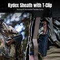 thumbnail image 3 of CIVIVI Carveth Fixed Blade Knife with 1PC Black Lanyard, Black Kydex Sheath & T-Clip, Tactical Knife with 3.59" Black Stonewashed AEB-L Blade Orange & Black G10 Handle C25040-2, 3 of 10