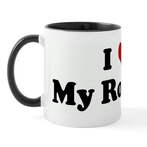 CafePress - I Love My Roomie Mug - 11 oz Ceramic Mug - Novelty Coffee Tea Cup