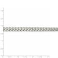 thumbnail image 4 of White Sterling Silver chain Curb Men's 9 in 7.35 mm, 4 of 4