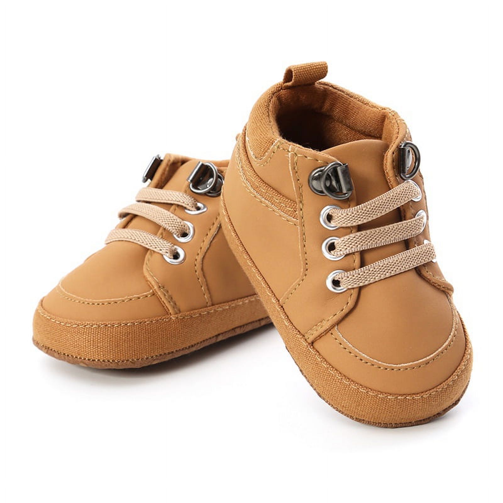 Baby Girls Boys Walking Shoes Toddler Infant First Walker Soft Sole High-Top Ankle Sneakers Newborn Crib Shoe - image 4 of 7