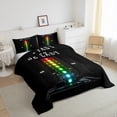 thumbnail image 3 of Feelyou Colorful Traffic Light Queen Comforter Set for Kids, Black Bedding Sets, Cartoon Theme Reversible Bedding Comforter Set, Super Cozy Room Decor, 3 Pieces, 3 of 8