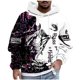 thumbnail image 1 of Sudadera con capucha para hombre, estilo casual, con cuello redondo, estampado, manga larga, blusa de poliéster, 1 of 4