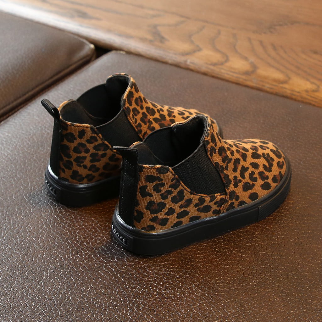 Children Kids Baby Girl Boy Leopard Shoes Winter Warm Short Boots Casual Shoes 4 