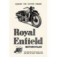 thumbnail image 2 of Unknown 13x18 White Modern Wood Framed Museum Art Print Titled - Royal Enfield Motorcycles: Leading the Victory Parade, 2 of 4