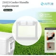 thumbnail image 4 of 2 Pack - Cooler Handle Replacement Kit Compatible with Ig-loo 21023 25-72 Quart Cooler Handle with Screws,Includes 2 Swing-up 2 Hole Handle and 4 Screws$$Sport & Recreation Other, 4 of 6