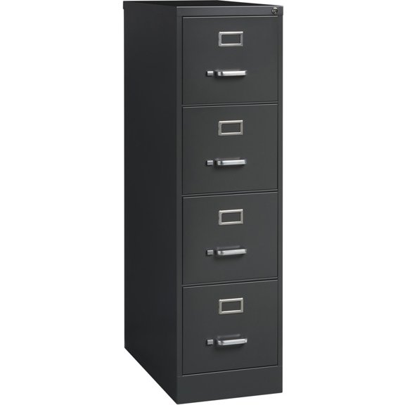 Lorell, LLR66912, 26-1/2" Vertical File Cabinet, 1 Each, Charcoal